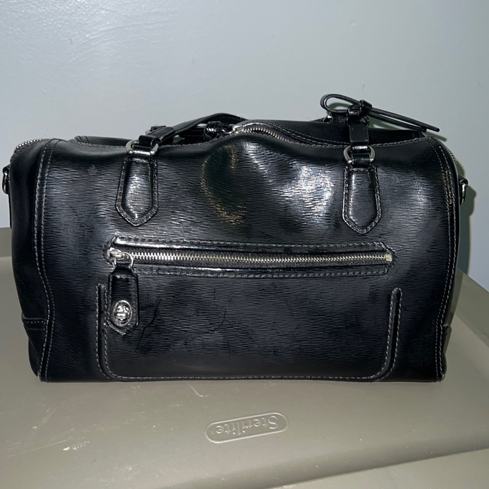 Coach patent leather black bag